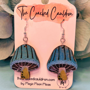 Mica Powder Pigment Colorant Magic Moon Micas chameleon glitter glow engraved wood earrings