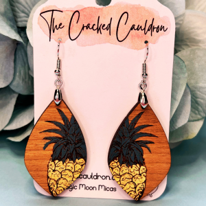 Mica Powder Pigment Colorant Magic Moon Micas chameleon glitter glow engraved wood earrings